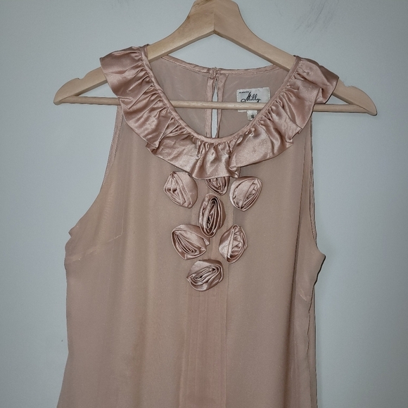 Milly new York aso gossip girl - blush rose silk top - Picture 5 of 7